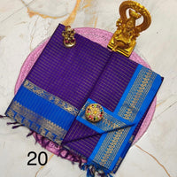OFFRE SPÉCIALE - Sari Collection "Kalyani 2" à carreaux. Plusieurs coloris disponibles!