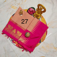 OFFRE SPÉCIALE - Sari Collection "Kalyani 2" à carreaux. Plusieurs coloris disponibles!