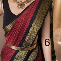 OFFRE SPÉCIALE - Sari Collection "Kalyani 2" à carreaux. Plusieurs coloris disponibles!