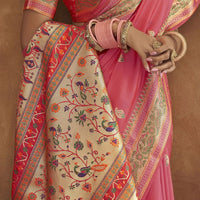 Sari "Matipa" - Rose corail