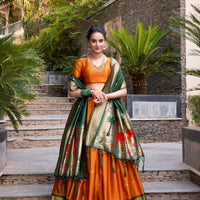 Lehenga collection "Mirudha" - Orange