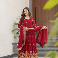 Anarkali Collection "Katalya" - Rouge bordeaux