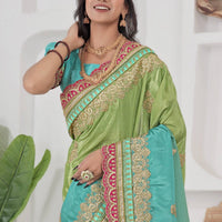 Sari "Livanee" - Vert