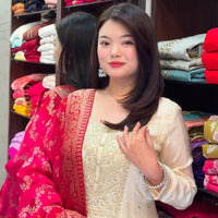 Anarkali/Robe Collection "Akshara Anarkali" - Blanc