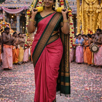 Sari "Kalyani" - Rose fuschia