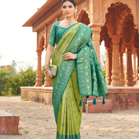 Sari "Shubharambh" - Vert