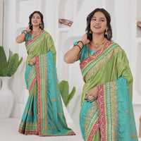 Sari "Livanee" - Vert