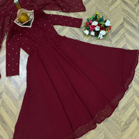 Anarkali Collection "Riya" - Rouge bordeaux