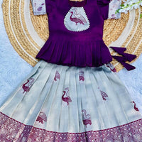 Lehenga Fille collection "Anjali" - Violet