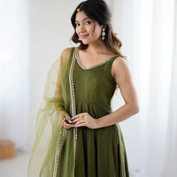 Anarkali Collection "SaÏda" - Vert