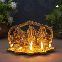 Lampe à huile Lakshmi Ganesh Saraswati -