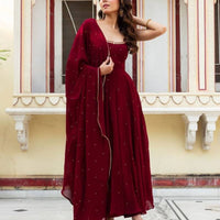 Anarkali Collection "Mugdha" - Rouge bordeaux