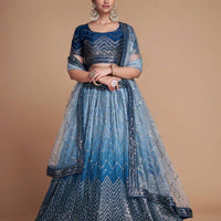 Lehenga collection "SUBLIME" Bleu