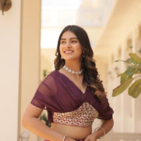 Lehenga collection "Sana" - Bordeaux/prune