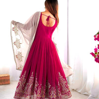 Robe "Ishika" - Rose fuschia