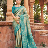 Sari "Shubharambh" - Bleu