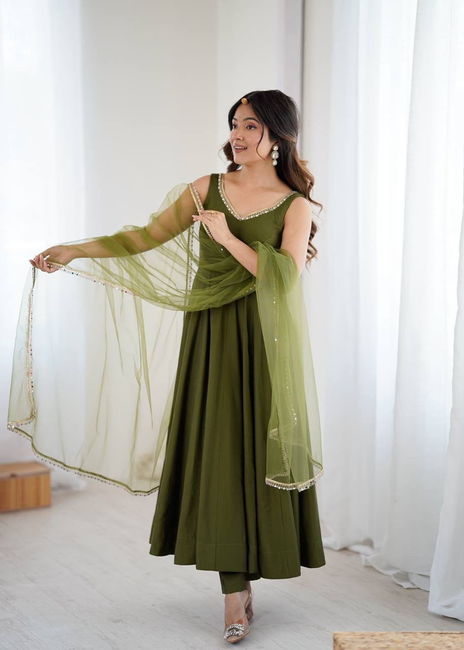 Anarkali Collection "SaÏda" - Vert