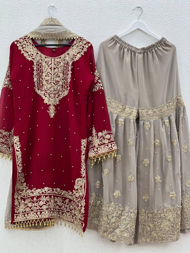 Punjabi Collection "Poujvali" - Rouge