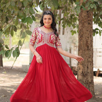 Anarkali/Robe Collection "Anarkali SWEETY2" - Rouge