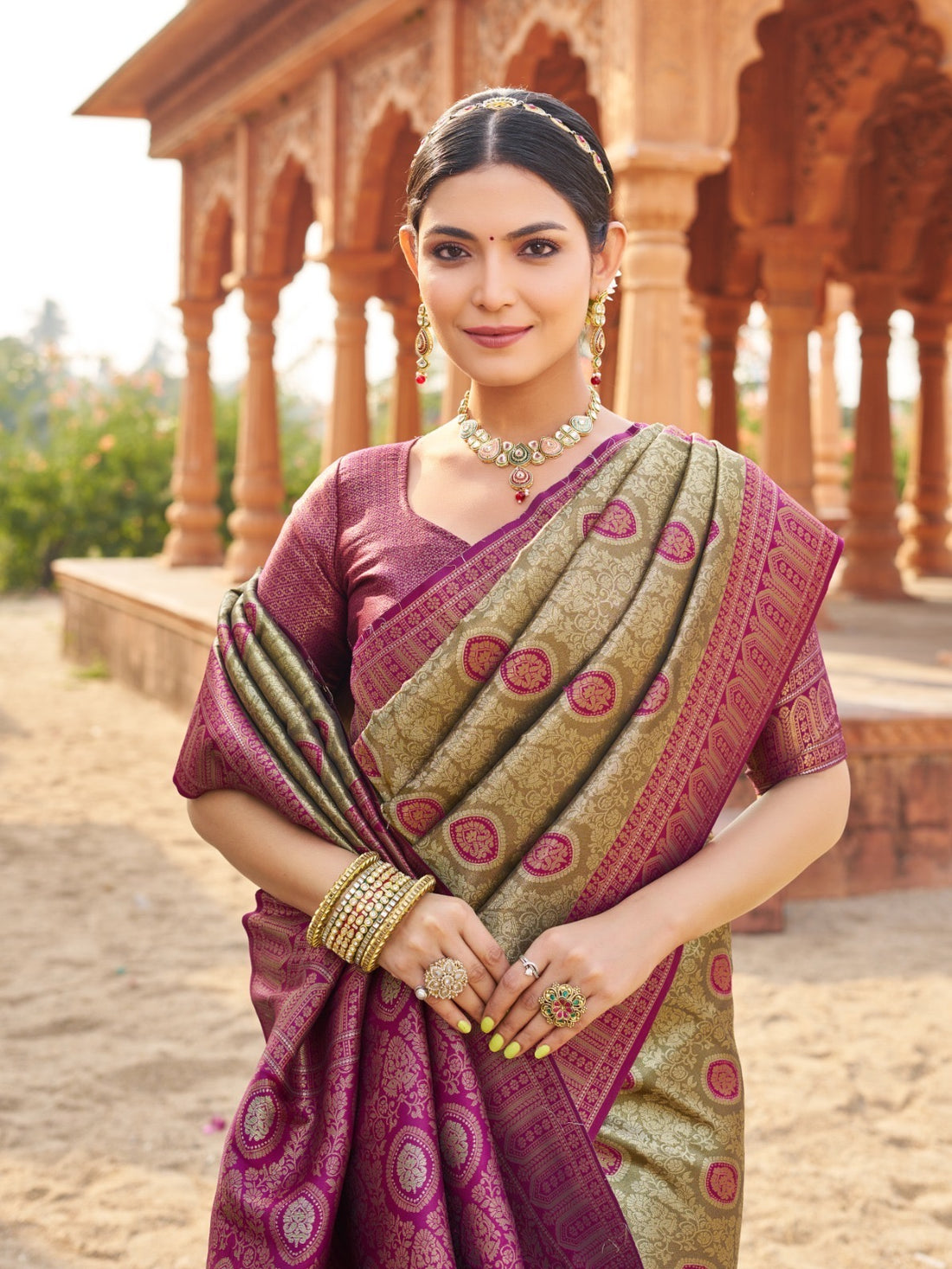 Sari "Shubharambh" - Violet