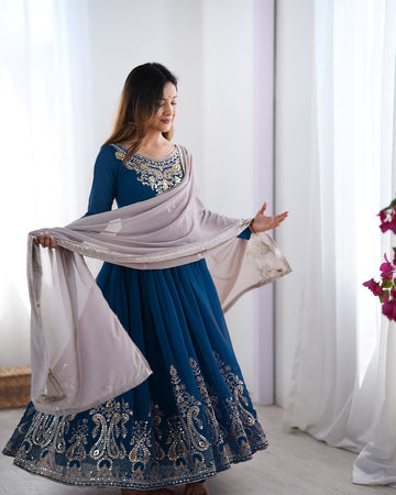 Robe "Ishika" - Bleu