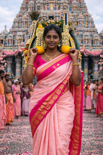 Sari "Kalyani" - Rose Clair