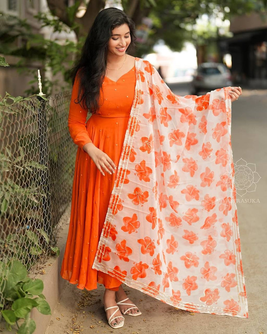 Anarkali Collection "Santiaguy" - Orange