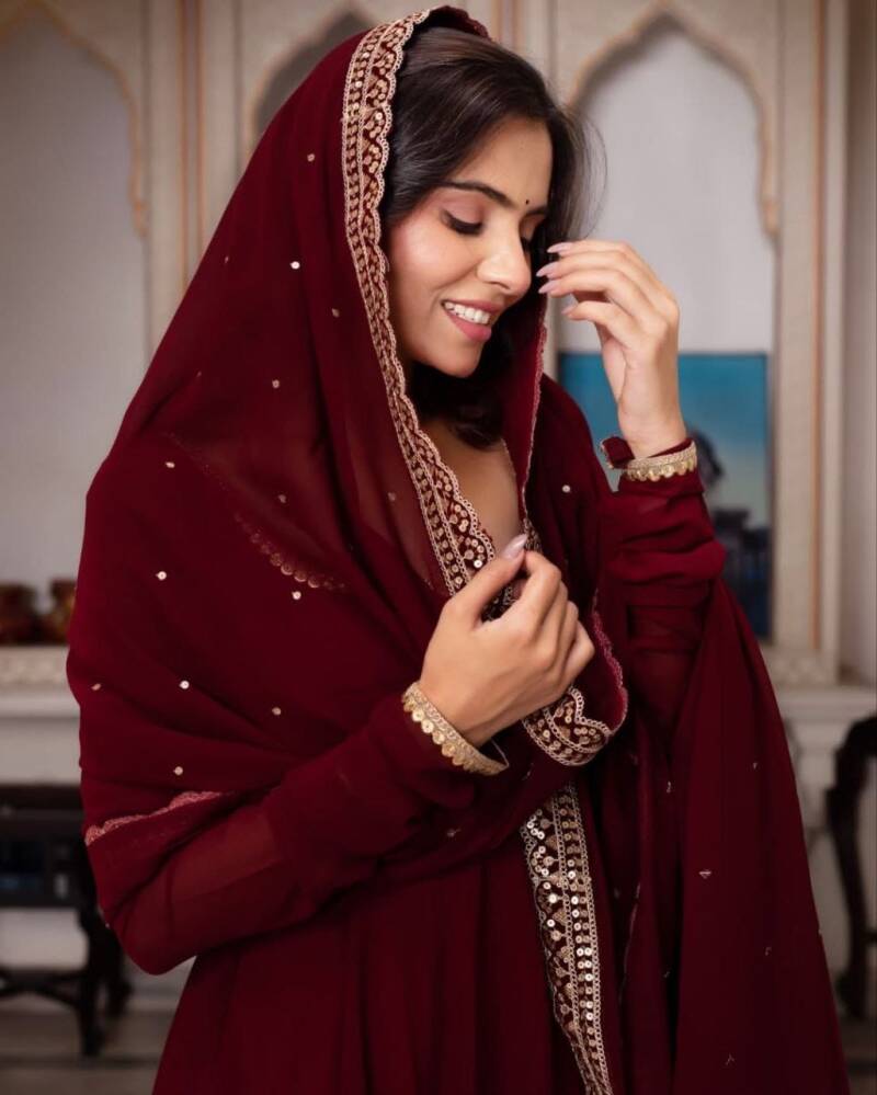 Anarkali Collection "Sajani"  - Rouge bordeaux