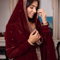 Anarkali Collection "Sajani"  - Rouge bordeaux