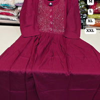 Robe tunique Collection "Mendhana"  - Prune