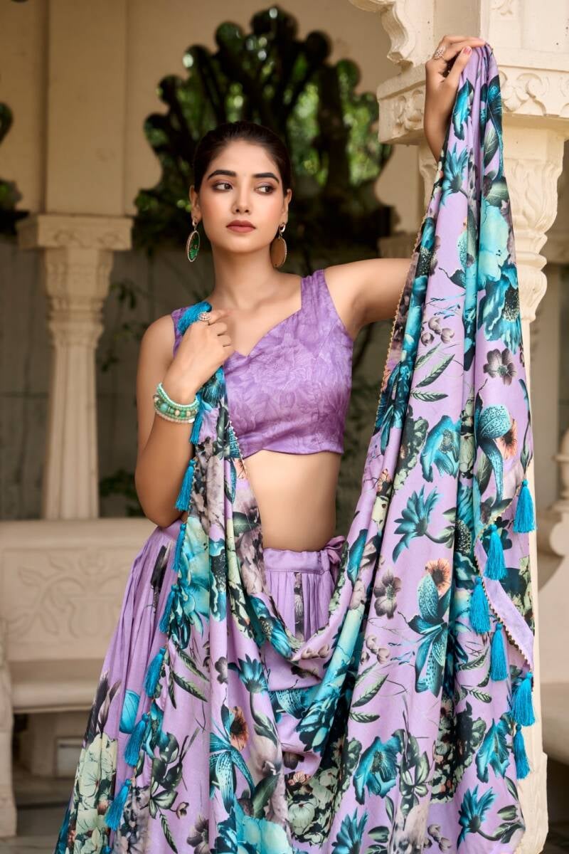 Lehenga collection "Tussary" - Violet