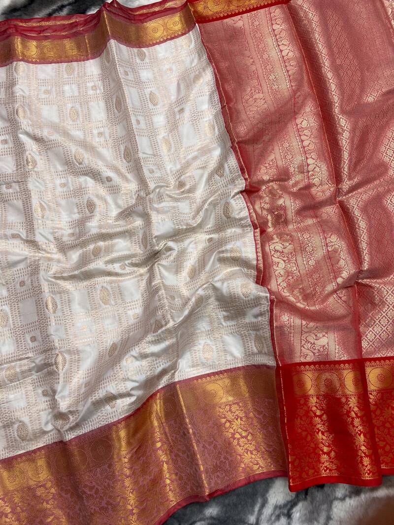 Sari Collection "PRACHI" Blanc