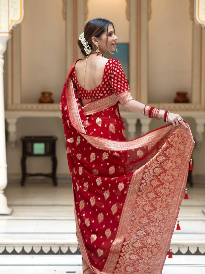 Saris "Tendance mix" rouge 2