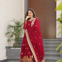 Anarkali Collection "Katalya" - Rouge bordeaux