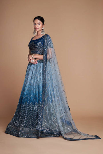 Lehenga collection "SUBLIME" Bleu