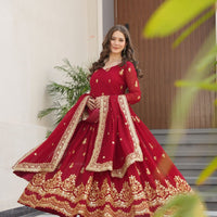 Anarkali Collection "Katalya" - Rouge bordeaux