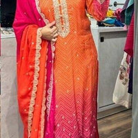 Punjabi Collection "Karva"  - Orange