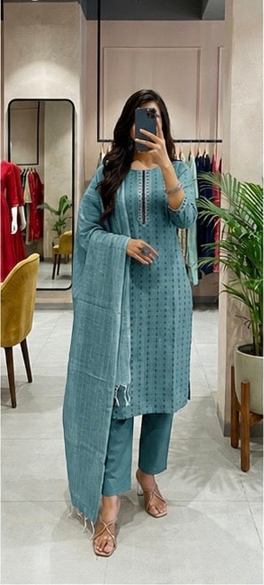 Punjabi "Divita" - Bleu canard
