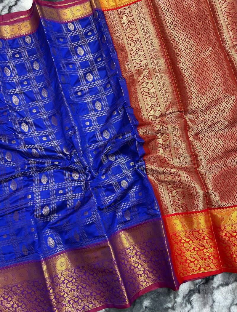 Sari Collection "PRACHI" Bleu