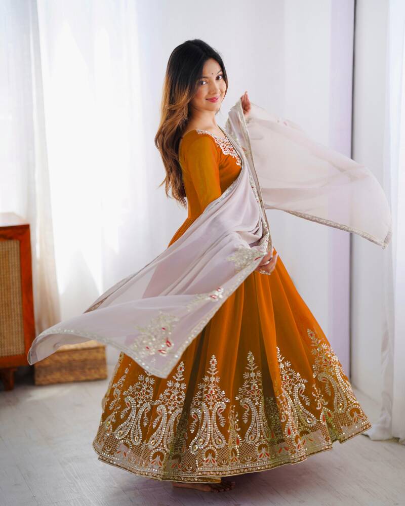 Robe "Ishika" - Jaune moutarde