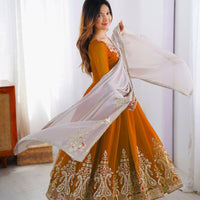 Robe "Ishika" - Jaune moutarde