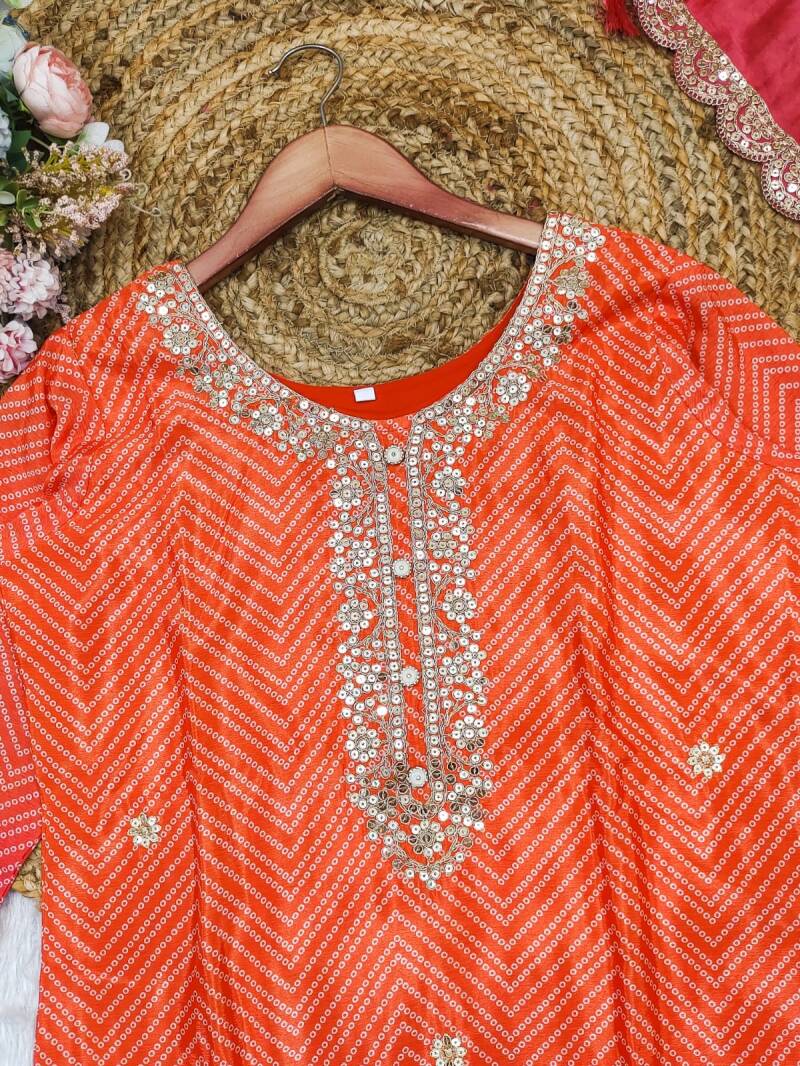 Punjabi Collection "Karva"  - Orange