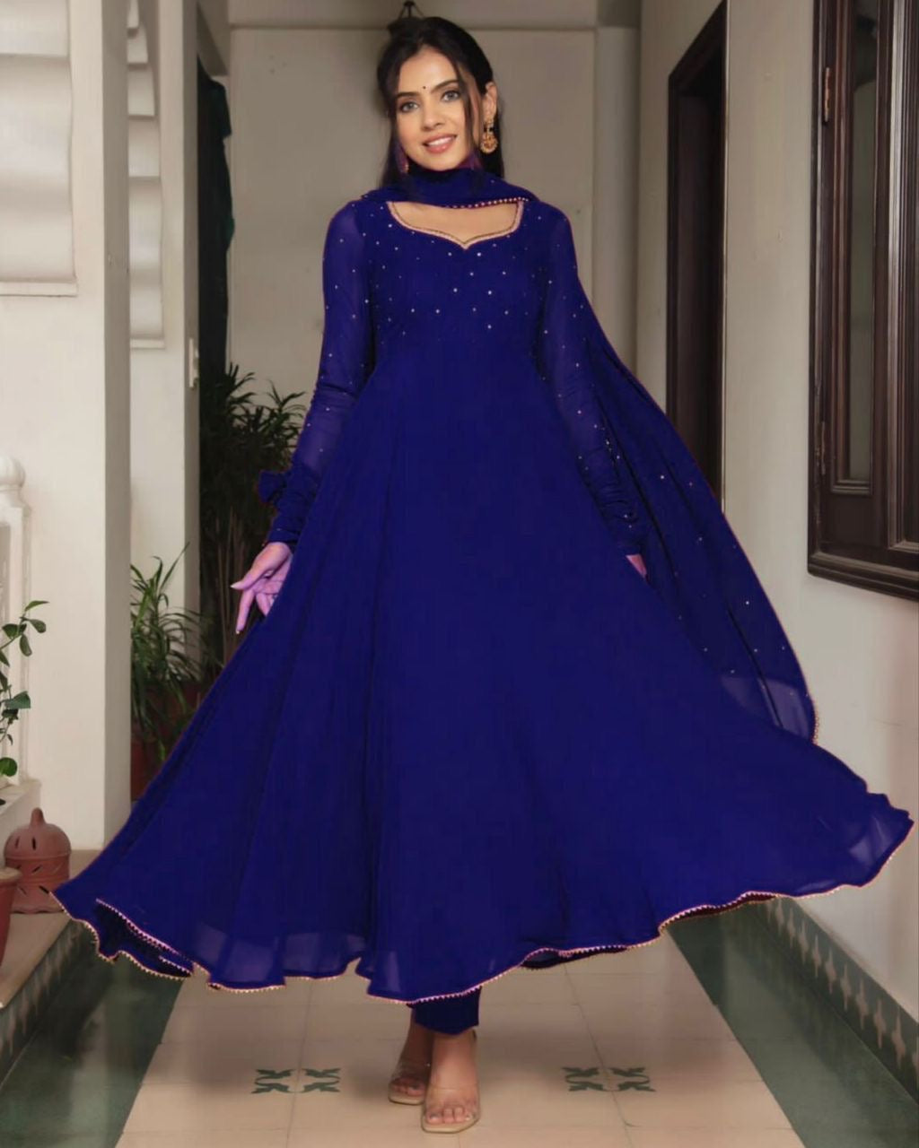 Anarkali Collection "Riya" - Bleu