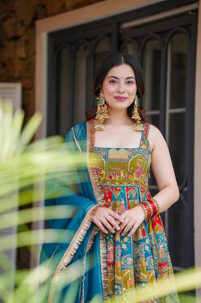 Anarkali Collection "Indira" - Bleu