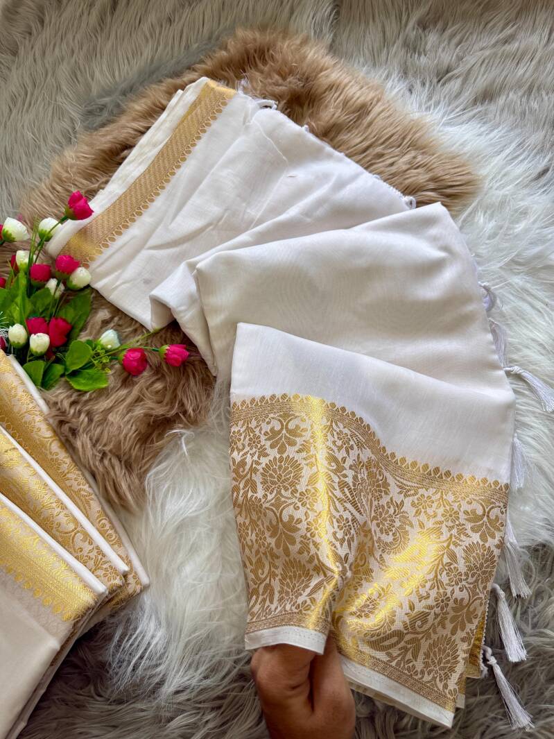 Sari en coton de soie "Assam"