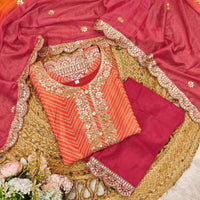 Punjabi Collection "Karva"  - Orange