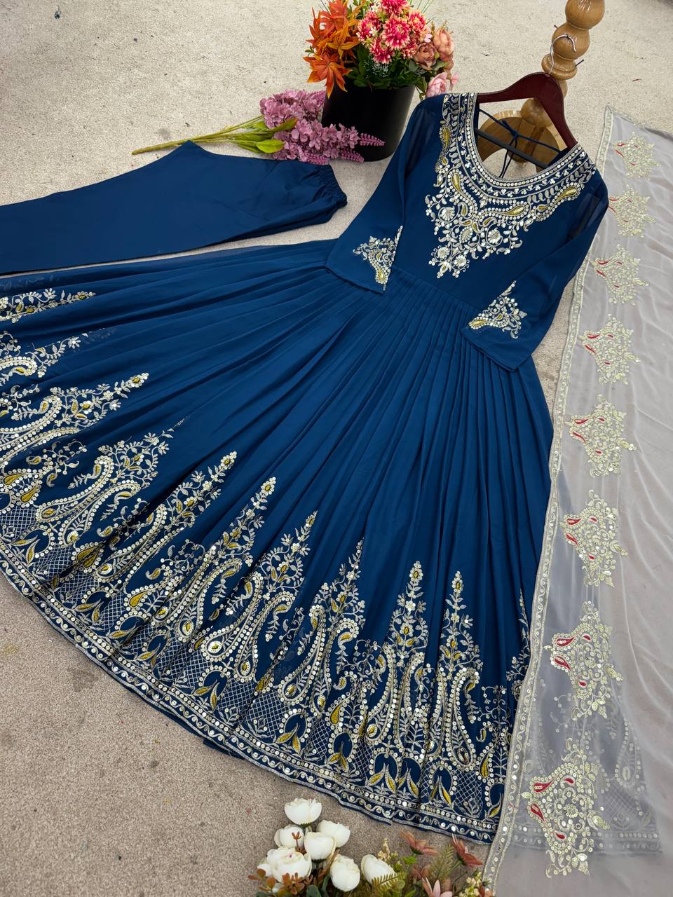 Robe "Ishika" - Bleu