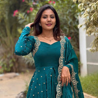 Anarkali Collection "Saranah" - Bleu