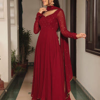Anarkali Collection "Riya" - Rouge bordeaux