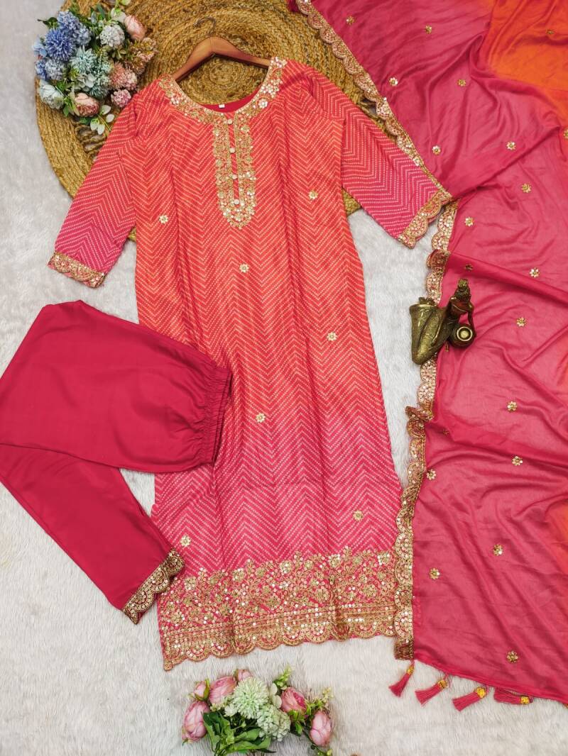 Punjabi Collection "Karva"  - Orange